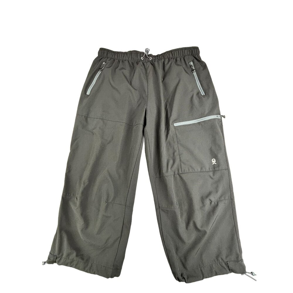 AK Hiking Windbreaker Capri Pants Black Bungie Leggs 35"w 21"L